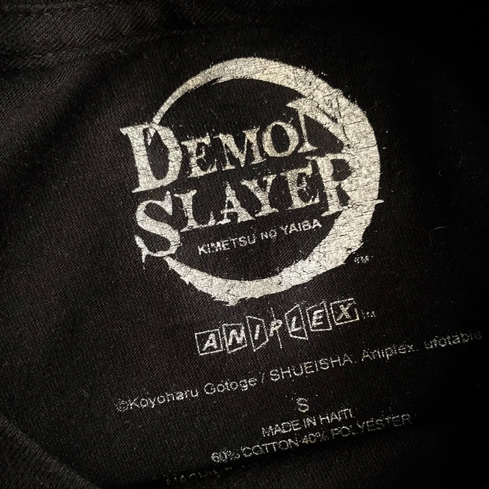 Demon Slayer Black Graphic Tee Size S - Picture 2 of 4